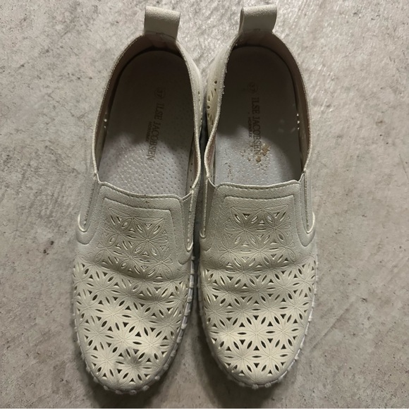 ILSE JACOBSON Perf Slip-On Shoes Cream37 - Picture 4 of 6